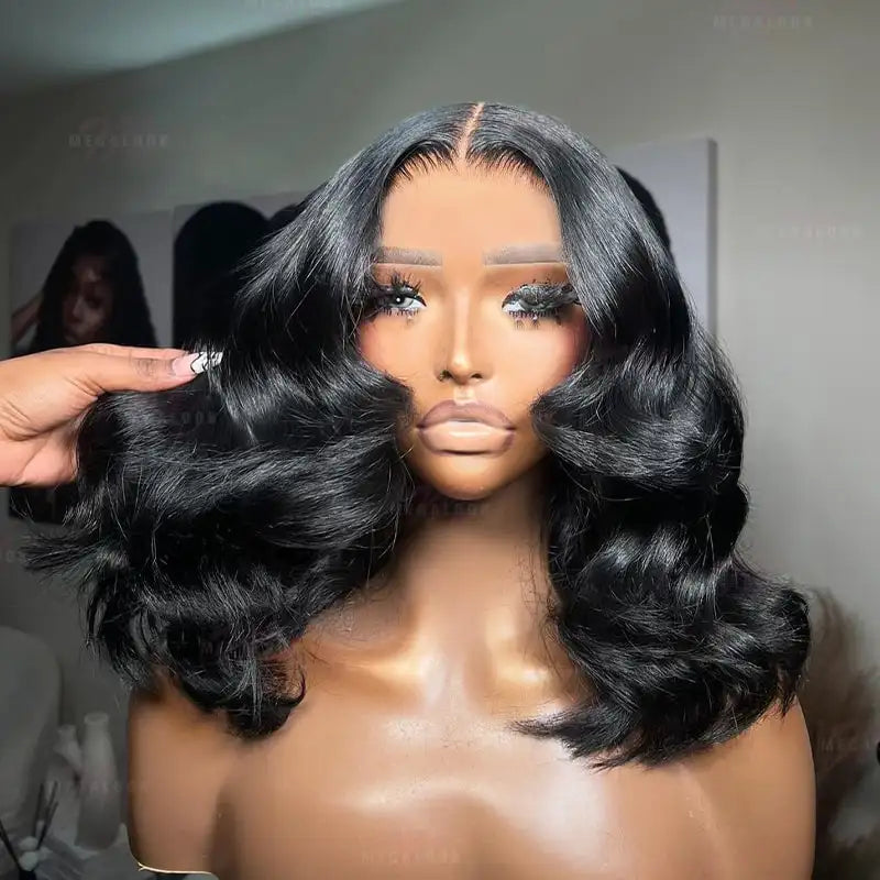 Body Wave Pre-cut Short Hair Glueless Wig