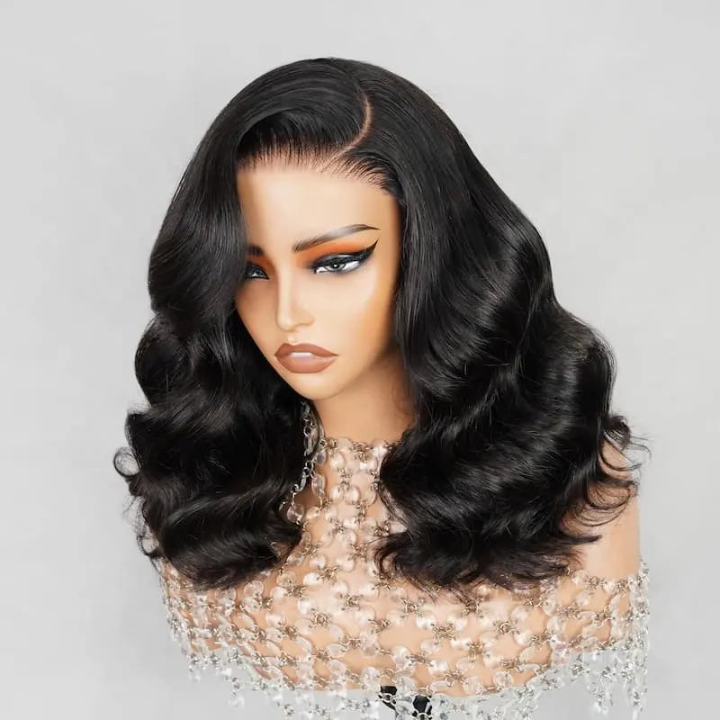 Body Wave Pre-cut Short Hair Glueless Wig