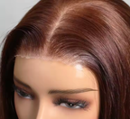 Lace Frontal #33 Reddish Brown Straight Bob Glueless Wig