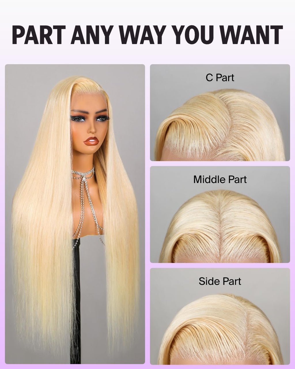61B Blonde Pre-Cut Glueless Wig
