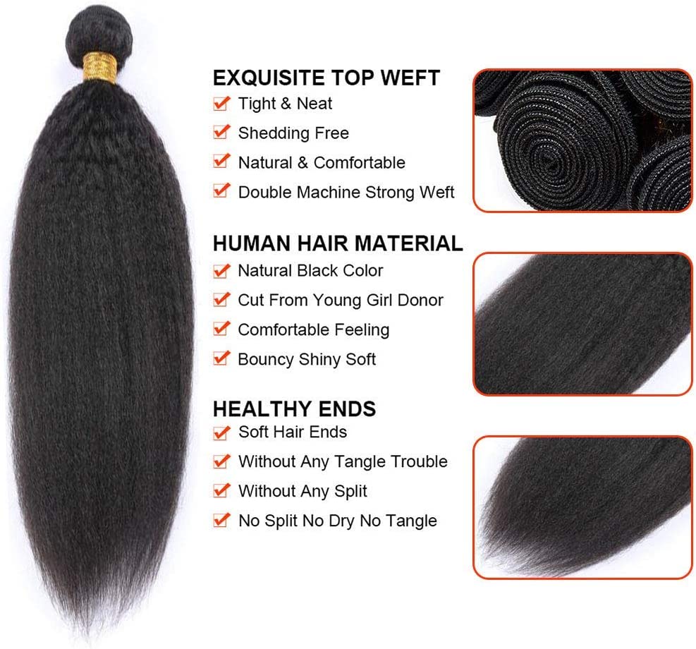 Set of 3 Kinky Straight Hair Bundle