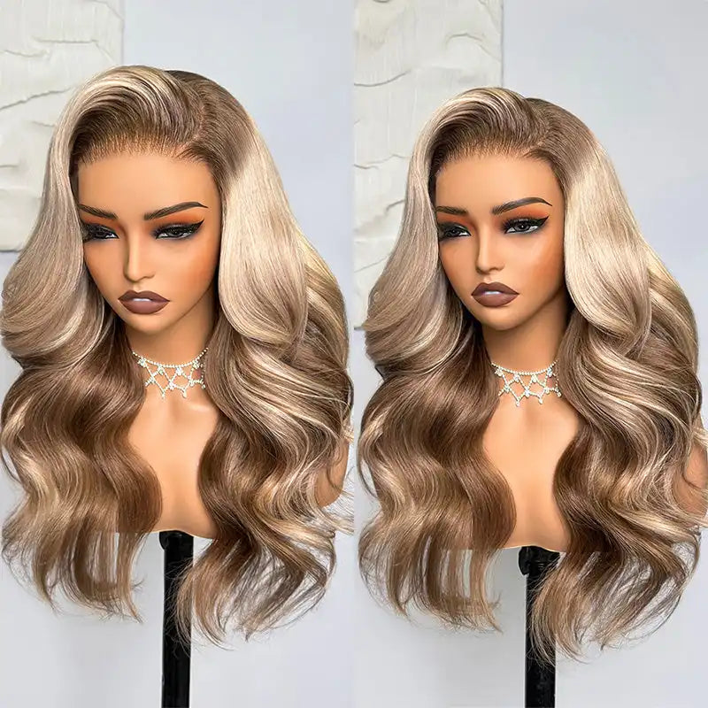 Loose Body Wavy Glueless Wig - Ash Blonde Ombre