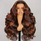 Pre-Cut Long Deep Wave Glueless Wig - Caramel Ombre