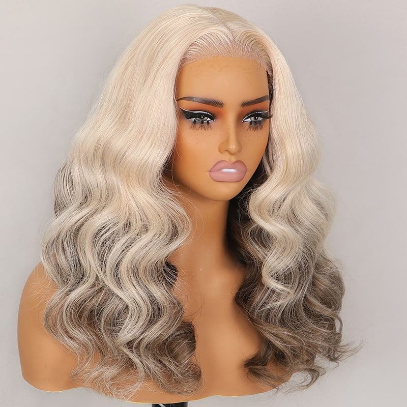 Ombre Strawberry Blonde Glueless Wig - Body Wave