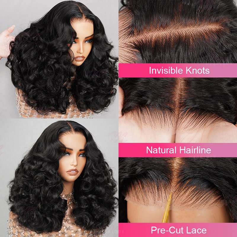 Funmi Curly Pre-cut Short Glueless Wig