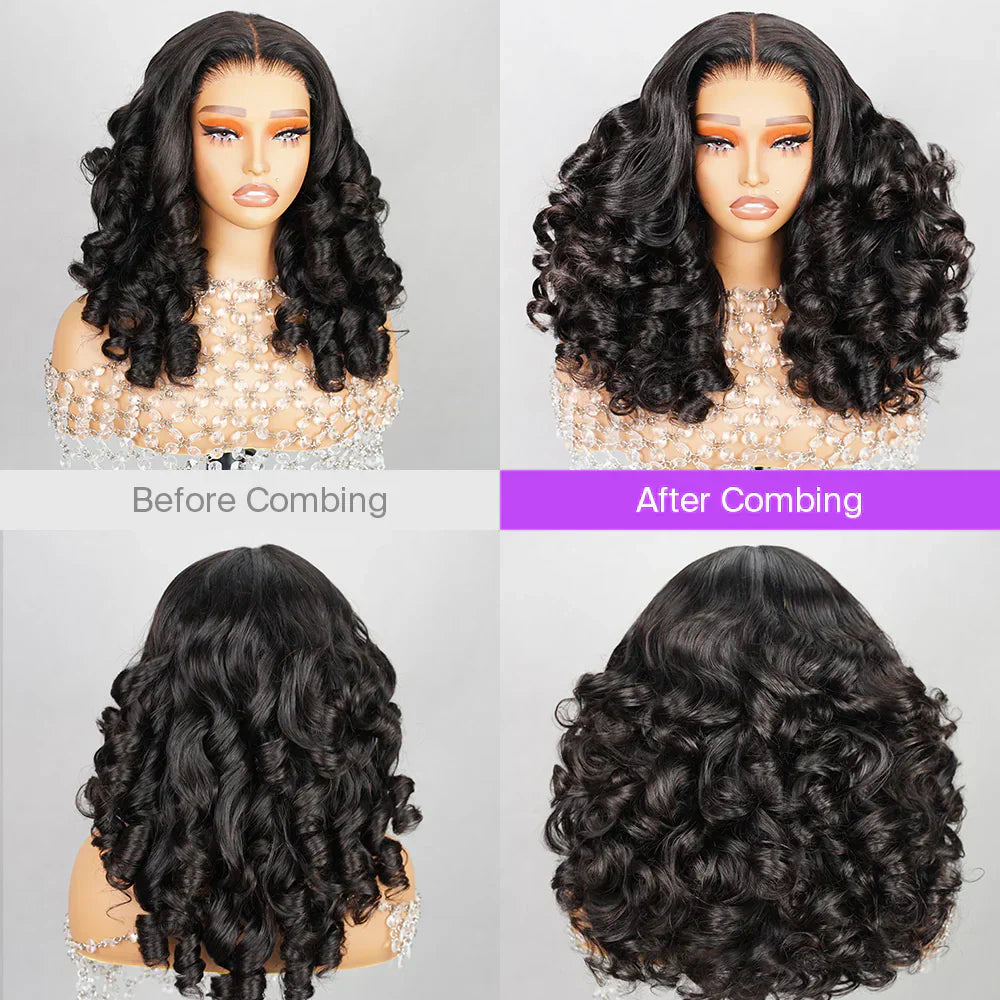 Funmi Curly Pre-cut Short Glueless Wig