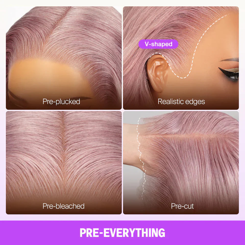 Pre-Everything Ash Purple Glueless Wig - Silky Straight