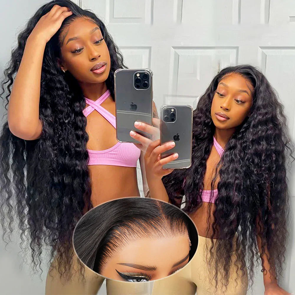 Pre-cut Glueless Wig - Deep Wave