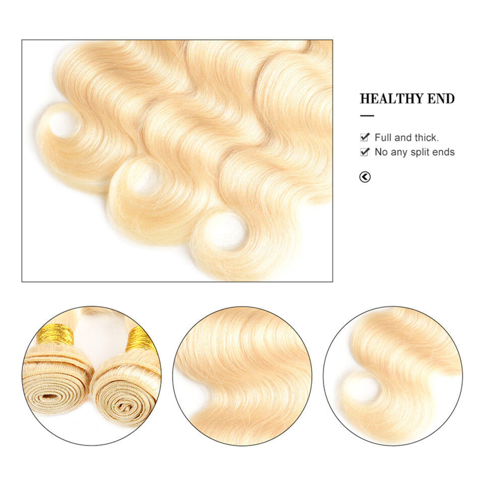 Set of 3 Body Wave Hair Bundle - Blonde 613